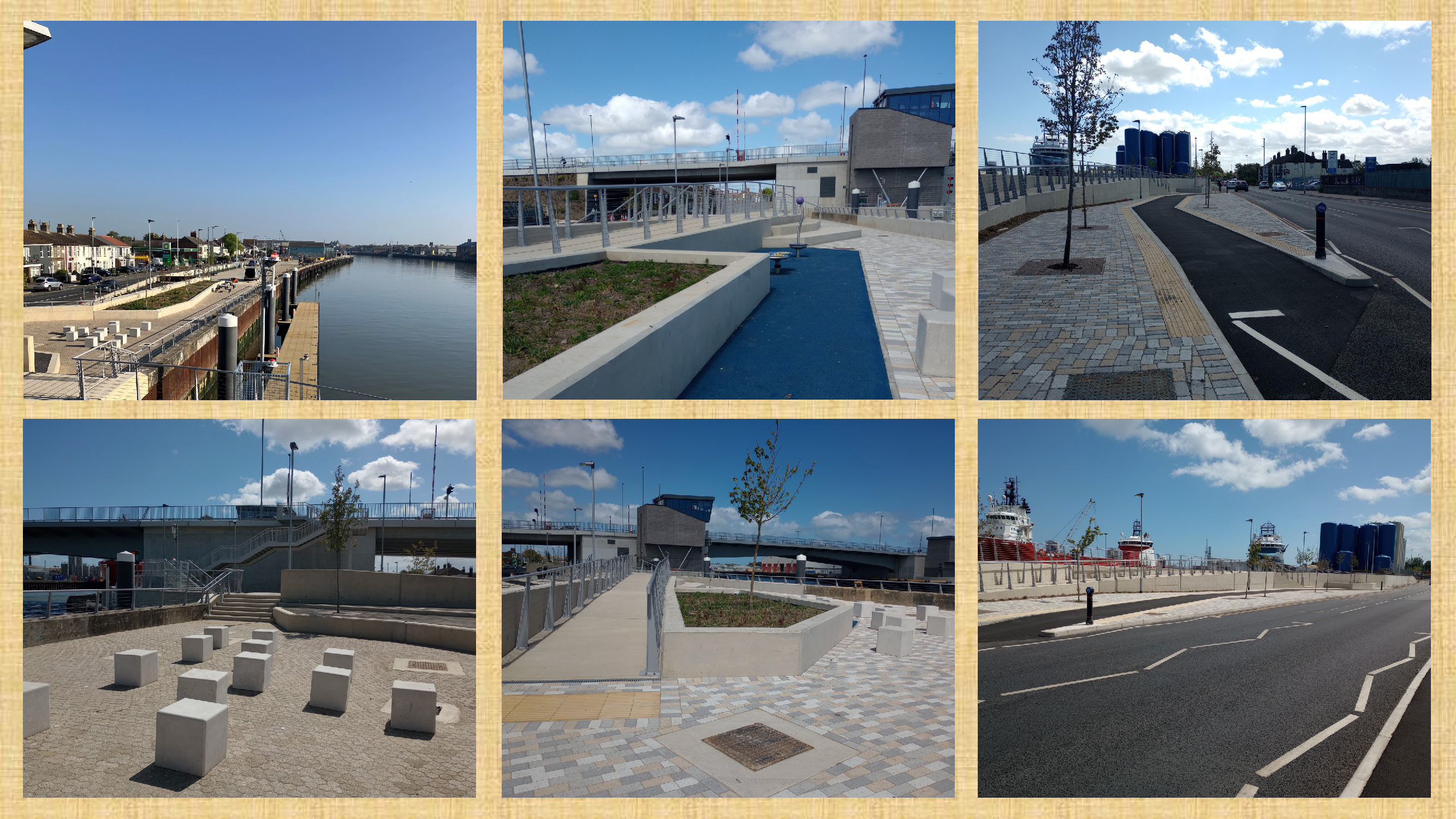 A montage of photos of Herring Bridge